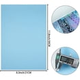 thumbnail image 2 of 7 Pieces 8x12 Inch (21x30cm) Faux Leather Sheets Light Blue Series Chunky Glitter Litchi Leopard Print Mermaid Scale Mesh Faux Leather Fabric for Leather Bows Earrings Making, 2 of 3