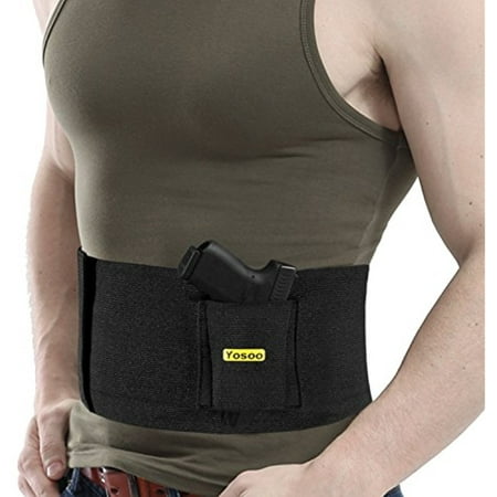 Yosoo Adjustable Tactical Elastic Concealment Belly Band Abdominal Belt Waist Pistol Handgun Gun Holster