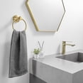 thumbnail image 3 of Woeilo Brushed Gold Bathroom Towel Ring Towel Rack, Rust-Proof Wall-Mounted Bathroom Hardware Accessories SUS 304 Stainless Steel Towel Rack Brushed Gold, 3 of 5