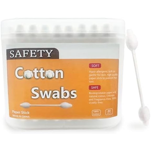 3 Packs Safety Swabs with Large Tip, Buds 240 count