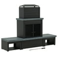 thumbnail image 3 of Sunjoy Wood Burning Fireplace – Matte Black Outdoor Steel Fireplace with Chimney, Log Holders, Fireplace Tool, and PVC Cover, 3 of 10