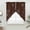 Brown, variant on Black Khaki Swag Valances for Windows, Kitchen Curtains 36 Inch Length 2 Panels Set, Spring Flora Short Curtains for Small Windows Rod Pocket Cafe Curtains Drapes 28"x36"