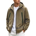 thumbnail image 2 of Bxsruta Mens Windbreaker Lightweight Hooded Full Zip Athletic Jacket Casual Outdoor Coat, 2 of 6
