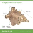 thumbnail image 2 of Symmons SYMS262BODY Temptrol Versaflex Tub & Shower Valve Body in Brass, 2 of 4