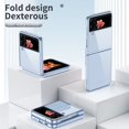 thumbnail image 4 of MonsDirect for 6.7 inch Samsung Galaxy Z Flip 4 5G 2022 Case, Slim Clear Plating Frame Hard PC Back Shockproof Anti-Scratch Full Coverage Bumper Protective Shell Cover for Galaxy Z Flip 4, Blue, 4 of 7