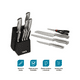 thumbnail image 2 of Cuchillos de Cocina de Acero Inoxidable (15 Pz) con Base de Madera Lab.G Negro, Plateado, 2 of 5