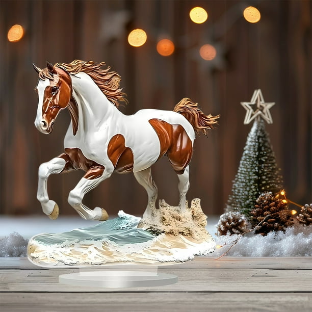 Christmas Series Scene Crystal Ball Ornaments Desktop Decoration 2D Acrylic Crafts Ornaments Suitable For Christmas Decoration