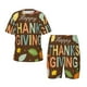 thumbnail image 1 of Balery Happy Thanksgiving With Gnome Conjunto de Pijama Infantil de Manga Corta con Estampado – Ropa de Dormir de Algodón Suave-Small, 1 of 6