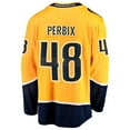 thumbnail image 3 of Men's Fanatics Nick Perbix Gold Nashville Predators Home Breakaway Jersey, 3 of 3