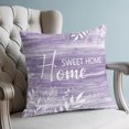 thumbnail image 4 of Pillow Covers 20x20 Set of 2, Vintage Lavender Throw Pillow Covers Decorative Couch Cushion Cover, Farmhouse Florals Leaf Coastal Home Sweet Microfiber Soft Pillowcases for Bedroom Living Room Sofa, 4 of 9