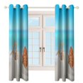 thumbnail image 4 of Beach Starfish Shells Study Room Living Kitchen Bedroom For Blackout Curtain Printed 2 Panels, 4 of 6
