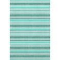 thumbnail image 2 of Addison Rugs Mayfield Washable Transitional Stripes Turquoise Rectangle Rug, 2'6" x 3'10", 2 of 6