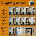 thumbnail image 4 of C Cattleya 2-Pack Classic Matte Black Motion Sensor Dusk to Dawn Outdoor Wall Lantern, 4 of 8