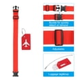 thumbnail image 4 of Unique Bargains Luggage Strap with Luggage Tag and Loop 78'x2', 4 Set Adjustable Suitcase Belt, Red, 4 of 7