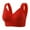 Red, variant on HOMBOM Plus Size Bras for Women Push-Up Full-Figure Soft Cup Basic Brassiere Basic White Wireless Bras 38ABC