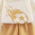 thumbnail image 4 of KPOPLK Toddler Boys Clothes Summer 2PCS Outfits Letter Print Short Sleeve Shirt Top Shorts Set 1t 2t 3t 4t 5t 6t Size 7-8 Years,Yellow, 4 of 4