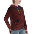 thumbnail image 6 of Honeii Spiders On A Web Pattern Womens Oversized Hoodies Long Sleeve Sweatshirts Pullover Fall Outfits with Pocket-Medium, 6 of 7
