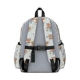 thumbnail image 3 of Highland Cow and Flower Print Cute School Backpack with Padded Back and Adjustable Shoulder Straps 13.4"x11"x4.7", 3 of 5