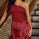 thumbnail image 5 of Vestido Vestido de cóctel para mujer sin espalda borlas dobladillo sin mangas bordado traje de vacaciones Ygjytge Vino rojo T L para Mujer, 5 of 8