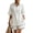White, variant on Cotton Linen Set for Women Button Short Sleeve Shirt And Wide Leg Shorts 2 Piece Outfit Summer Casual Beach Lounge Sets