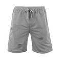 thumbnail image 2 of Bcfgryg Men's Loose Fit Streetwear Shorts – Oversized Casual Quarter Length Sports Shorts With Functional Design Men's Linen Shorts For Summer Travel Grey XXL, 2 of 5