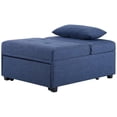 thumbnail image 4 of Pemberly Row Contemporary Microfiber Fabric Convertible Sofa Bed in Blue, 4 of 22