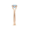 thumbnail image 3 of Angara Natural 1.12 Ct. Aquamarine Solitaire Ring in 14K Rose Gold for Women (Ring Size: 10.5), 3 of 10