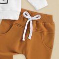 thumbnail image 4 of Toddler Baby Boy Clothes Boys Fall/Winter Round Neck Long Sleeve Elastic Waist 3T 4T 5T Everyday Outfit Set 2 Piece Kaprioy Baby Boy Clothes, 4 of 7