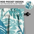 thumbnail image 5 of Kitchen Curtains 24 Inch Short - 3 Panel Set, Rod Pocket Window Curtain with Tropical Leaf Botanical Print, 100% Polyester for Farmhouse, Cafe, Kitchen, Bedroom, Easy Wash, 5 of 6