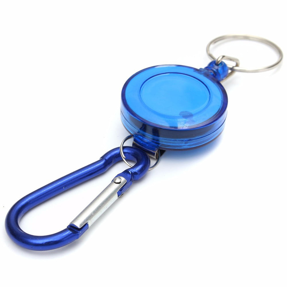 Details about   Retractable Keychain Heavy Duty Badge Holder Reel with Multitool Carabiner Clip 