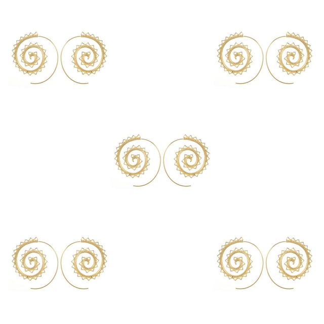 Minnieouse Earrings Round Stylish Spiral Ear Earring Exaggerated Dangle Gold Dangling Jewelry for Women Party Wedding Decoration Type2 NO2 Minnieouse CBP502457
