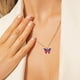 thumbnail image 5 of Colorido Colgante Collar de la tarjeta de capa Collares Collares Cadena de Cristal Joyería para Mujeres Niñas, 5 of 8