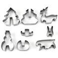 thumbnail image 4 of BSJJY 8 Pieces 3D Christmas Snowman Cookie Cutters Stainless Steel Cartoon Biscuit Cutter Mould for Holiday DIY Baking Cake Fondant Sugarcraft Muffin Pastry Bakeware Decoration,1Set, 4 of 9
