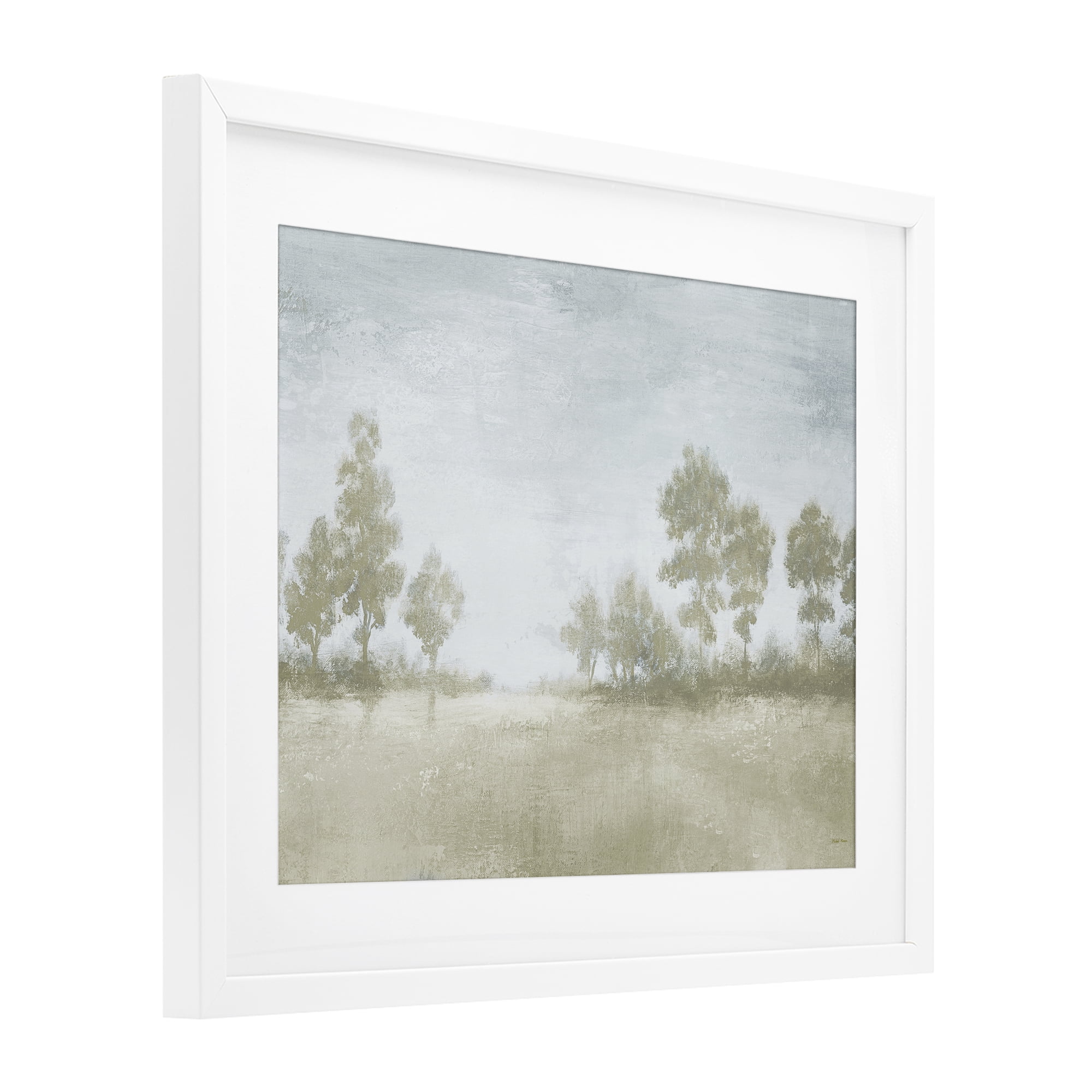 Stupell Industries Soft Distant Valley Landscape White Framed Print Under Glass, design by Michael Marcon