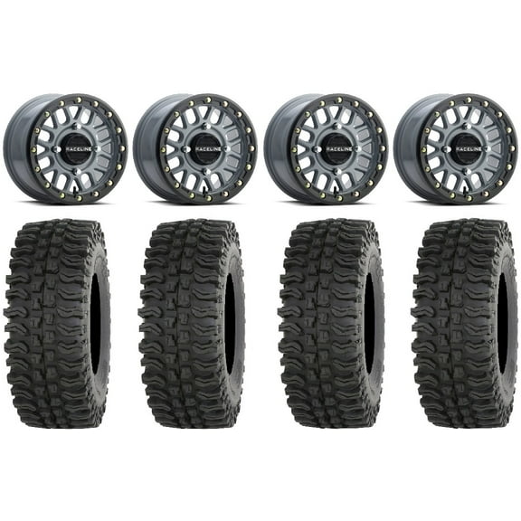 Raceline Podium Bdlk 15" Gy Wheels 35" BDC Tires Can-Am Commander Maverick Renegade Outlander Defender