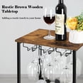 thumbnail image 3 of Wine Rack Freestanding Floor, Rustic Wine Holder Stand with Wine Storage and Bottle Shelf, 16 Bottles Floor Wine Rack Shelf for Kitchen Dining Room, Office, Bar, Rustic Brown, 3 of 7