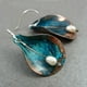 thumbnail image 5 of Pendientes vintage de hojas y perlas para mujer, 5 of 5