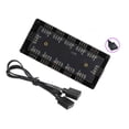 thumbnail image 2 of MERIGLARE Hub with Cable 10 Hub Splitter PC RGB Fan LED Strip Light RGB Fan Hub 12V 4pin, 2 of 8