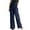 Navy, variant on Lmnyox Cotton Linen Dress Pants for Women Wide Leg High Waist Palazzo Pants Lightweight Business Trousers