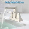 thumbnail image 6 of Waterfall Bathroom Sink Faucet, 4 inch 2 Handle Water Tap with Pop Up Drain & Hose, 6 of 8