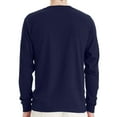 thumbnail image 4 of Hanes Essential-T Men's Long Sleeve T-Shirt, Crewneck, Classic Fit Cotton Tee, Navy, 2XL, 4 of 5