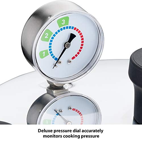 T Fal Pressure Cooker Pressure Canner with Pressure Control 3 PSI Settings 22 Quart Silver
