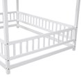 thumbnail image 5 of Full Size House Bed Frame with Full Fence Guardrails, Easy to Assemble, White, 5 of 9