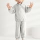 thumbnail image 2 of Odeerbi 6M-11Y Niños Niñas Trajes de Invierno Polipiel Sudaderas Cuello Mofle Con Media Cremallera Pantalones de Sudadera Niños Franela Manga Larga Ropa de Dormir Set, 2 of 9