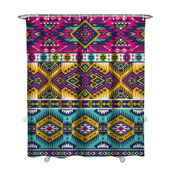 Boho Aesthetic 72x84 Shower Curtain Abstract Design Waterproof Bathroom Decor