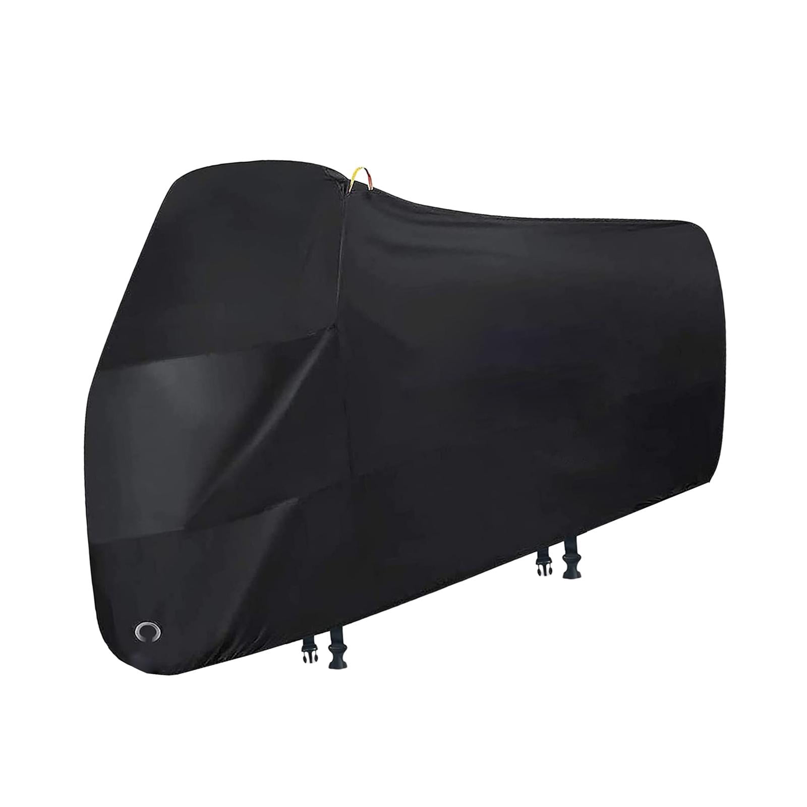 funtasica Motorcycle Cover Motorbike Waterproof Dustproof Cover Vehicle Cover 200x70x110cm Black for All Season Protection from Snow Dust Sun