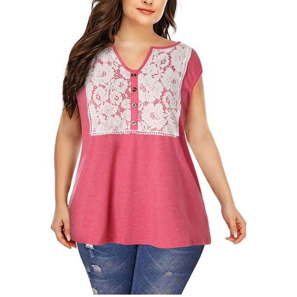 Cbcbtwo Women's Tops, Plus Size Tops Fashion Casual V Neck Exposed
