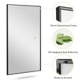 thumbnail image 5 of 31.5in. x 51.2in. Modern Rectangle Aluminum Alloy Thin Frame Black Full Length Mirror Leaning Wall-mounted Living Room Bedroom, 5 of 5