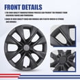 thumbnail image 6 of 15" Set Of 4 Hubcaps Wheel Rims Cover for 2009-2019 TOYOTA COROLLA Compatible With Steel Wheels Snap On Installation(15-Inch,BLACK MATTE), 6 of 7