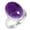 Amethyst, variant on 925 Silver Ring For Women - Men Red Ruby Simulated Stone Silver Ring Size 7.5 July Birthstone Simple Silver Ring Size 7.5 Gift For Women On Mothers' Day 925 Silver Jewelry With Gemstone